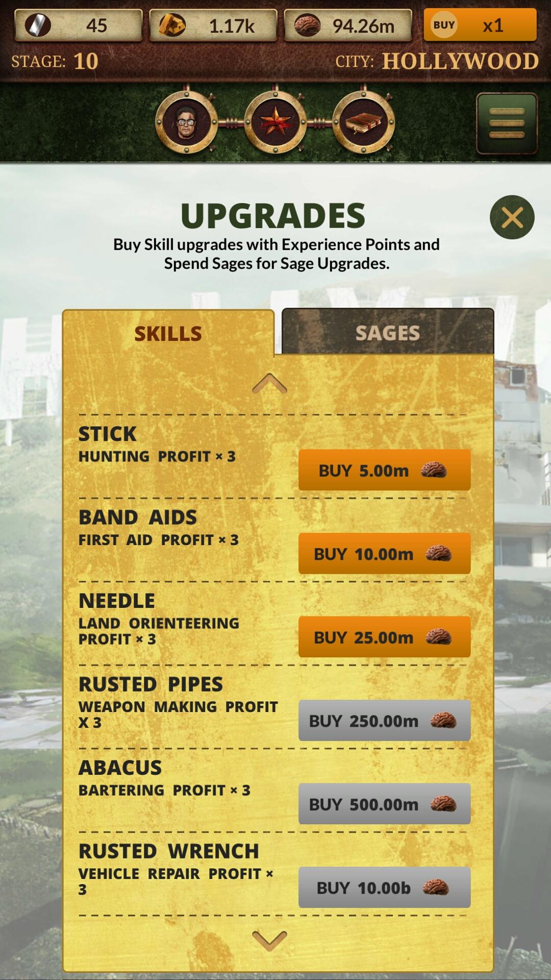 Skill Upgrades